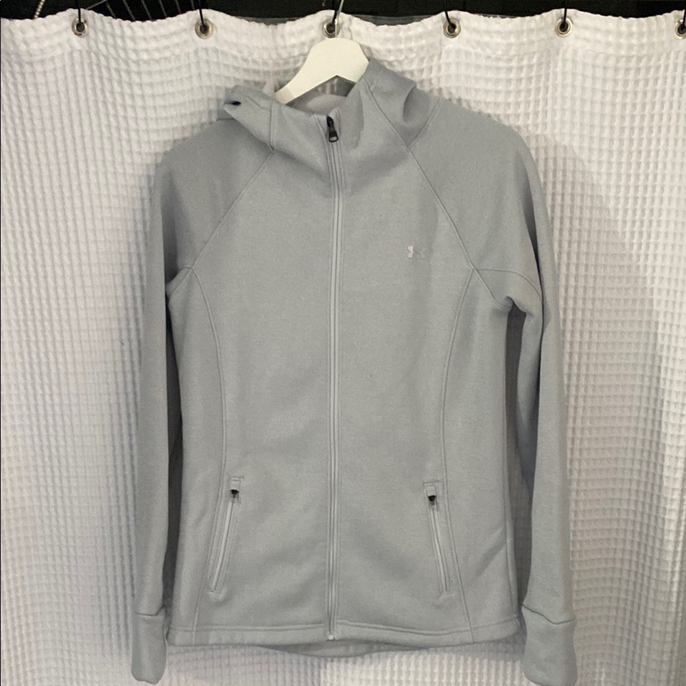 Under Armour Light Gray Full-Zip Hoodie